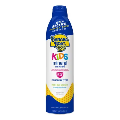 Banana Boat Kids Mineral Enriched Broad Spectrum Sunscreen SPF 50+ Pack of 9.5 oz.