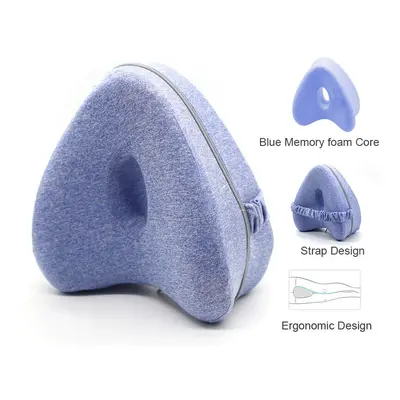 (Light Purple) Orthopedic knee pillow for Hip Pain Sciatica Memory Cushion Sleeping Support