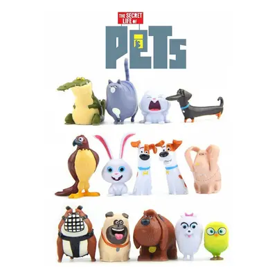 14pcs The Secret Life Of Pets Max Snowball Duke Chloe Gidget Action Figure Toys