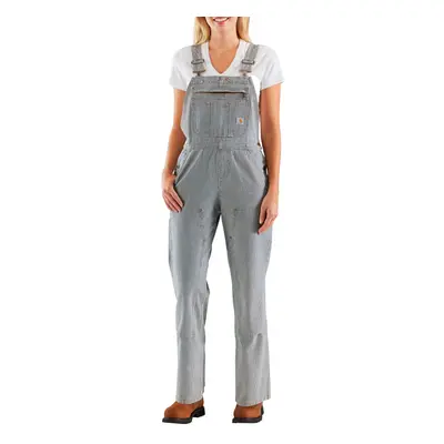 Carhartt Women's Relaxed Fit Denim Railroad Stripe Bib Overall Pet