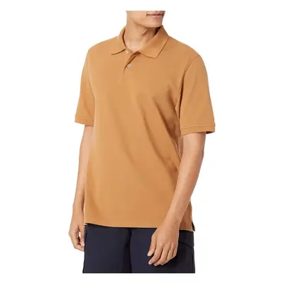 Men's Regular-Fit Cotton Pique Polo Shirt (Available in Big & Tall), Tan, Small