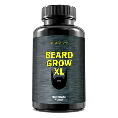 Beard Grow | Facial Hair Supplement | Vegan | #1 Mens Hair Growth Vitamins | For Thicker and Ful