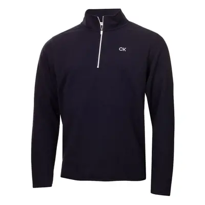 (M, Navy) Calvin Klein Mens Polar Fleece 1/2 Zip Stretch Golf Sweater