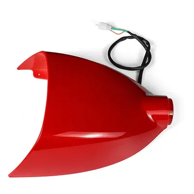 (Red) 12V Motorcycle Cafe Racer Rear Seat Cowl Cover Fender Splash Guard Tail Light Universal