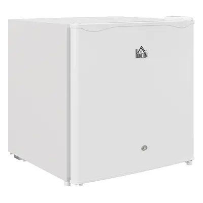 HOMCOM 46L Counter Top Fridge Mini Fridge with Lock Chiller Box Cream White