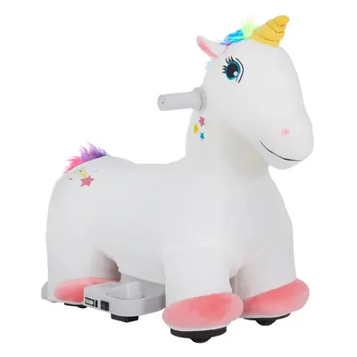 AIYAPLAY 6V Electric Ride on Unicorn with Music Forward