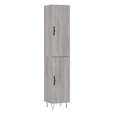 (grey sonoma, door) vidaXL Highboard Sideboard Storage Cabinet Home Side Cabinet Engineered Wood