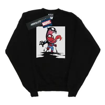 (S, Black) Marvel Mens Spider-Man Venom Cartoon Sweatshirt