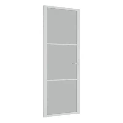 (White and transparent, x 201.5 cm (W x H)) vidaXL Interior Door ESG Glass and Aluminium Bedroom