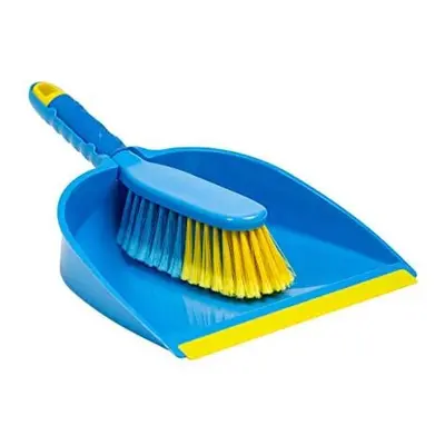 Wham Flash Blue Plastic Dustpan and Sweeping Brush Set