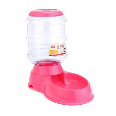 (Pink) 3.5L Autoxic Pet Water Food Dispenser Dog Cat Large Feeder Pet Bowl