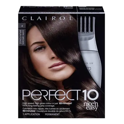 Clairol Nicen Easy Perfect Permanent Hair Dye Dark Brown Hair Color Pack of