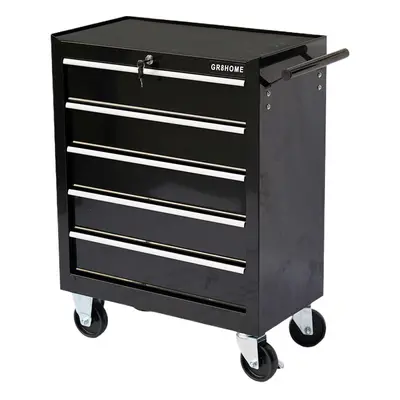 Black Roller Tool Cabinet Stoarge Box Drawers Garage Chest Trolley