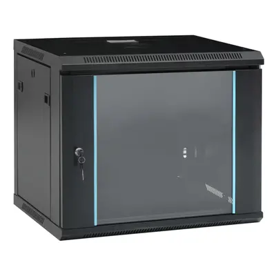 vidaXL 9U Wall Mounted Network Cabinet IP20 600x450x510 mm