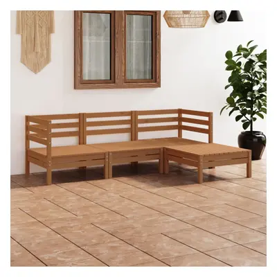 vidaXL Garden Lounge Set Outdoor Lounge Set Piece Solid Pinewood Honey Brown