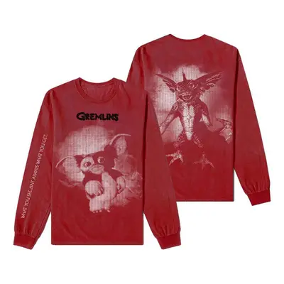 (XL, Red) Gremlins Graphic Long Sleeve T Shirt