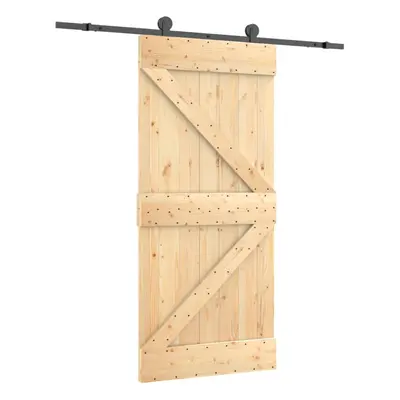 vidaXL Sliding Door with Hardware Set Interior Door Barn Door Solid Wood Pine