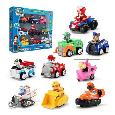 9-in-1 paw patrol pull back car children's pull back team toy set