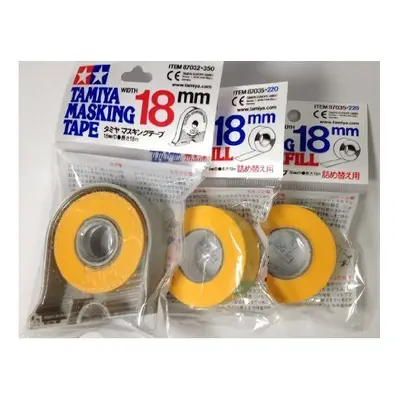 TAMIYA 18mm Masking Tape with 2pcs Refill by Tamiya