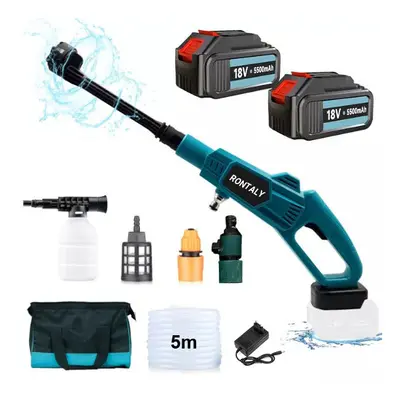 2x 5.5A Battery Powered Pressure Washers Cordless Brushless High Car Jet Washer-Makita Compatibl