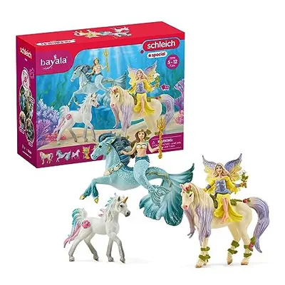 Bayala Fairy Feya, Mermaid Eyela, with Unicorn and Pony Playset - 5-Piece Perfect Little Magic C