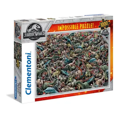 Clementoni Clementoni-39470-Impossible Puzzle-Jurassic World-1000 Pieces, Multi-Colour