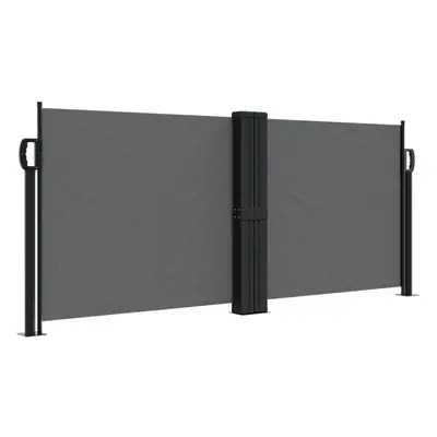 (anthracite, x cm) vidaXL Retractable Side Awning Outdoor Privacy Screen Shade Black 120x1200 cm