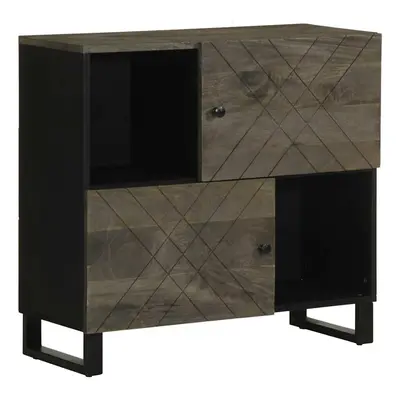 vidaXL Sideboard Black 80x33x75 cm Solid Wood Mango storage cabinet