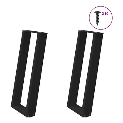 (black, x (72-73) cm) vidaXL Console Table Legs U-Shaped Desk Legs Metal Bar Stand DIY pcs Steel