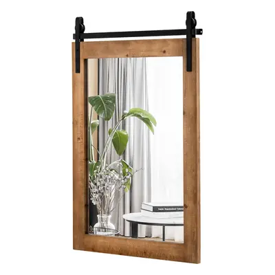 Wall Mounted Mirror Vanity Make Up Farmhouse Wall Rectangle Decorative