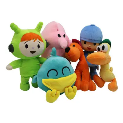 (6PCS/SET) Bandai Pocoyo Soft Plush Stuffed Figure Toy Doll