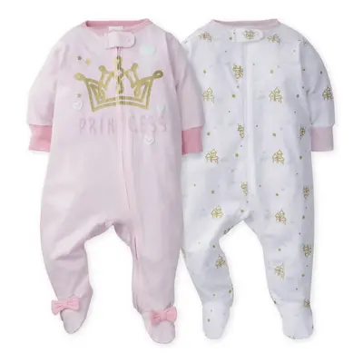 Gerber Baby Girls 2-Pack Sleep 'N Play Princess Arrival Months