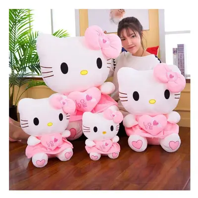 (30cm) Pink Love Giant Huge Stuffed Doll Hello Kitty Toy