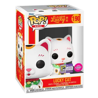 Funko Pop! Asia: Lucky Cat (Flocked) with Official SDCC Sticker V