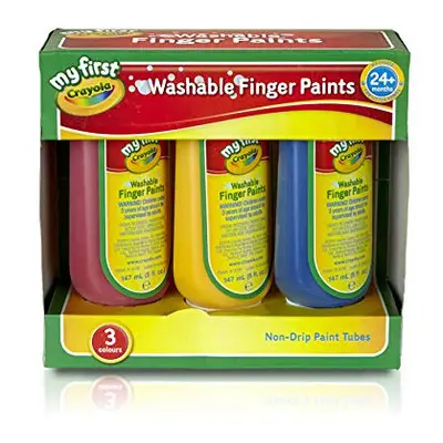 My First Crayola/Mini Kids Washable Finger Paint, Pack of 3, multicoloured