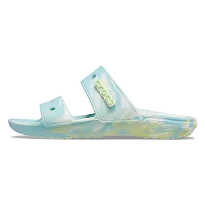 crocs Unisex-Adult classic Tie Dye Two-Strap Sandals Pure WaterMulti