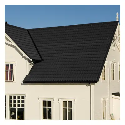 (Black) Bond Tile Stone Coated Metal Roofing Shingles 5pcs