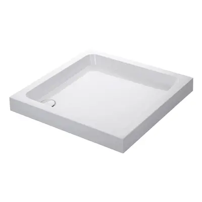 Mira Flight Shower Tray x 760mm Square Deep Profile Stone Resin Waste