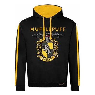 (M, Black/Yellow) Harry Potter Unisex Adult Hufflepuff Hoodie