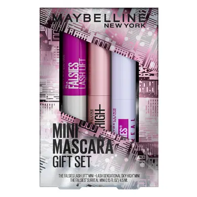 Maybelline Mini Mascara Set Includes Falsies Sky High Lash Lift Mascaras in Blackest Black Mini 