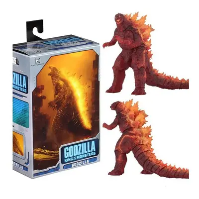 (Red) Burning Godzilla Action Figures Movable Joints Display Decoration Ornaments