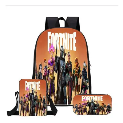 (04) Fortnite Game School Bag Backpack Lunch Bag Pencil Case 3PCS