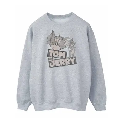 (XXL, Sports Grey) Tom and Jerry Mens Wink Sweatshirt