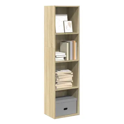 vidaXL Bookcase Storage Rack Cabinet Bookshelf Sonoma Oak Engineered Wood