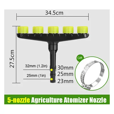 (C) 3/4/5/6 Nozzles Atomization Drip Water Sprayer Irrigation Sprinkler Kit for Agriculture Lawn