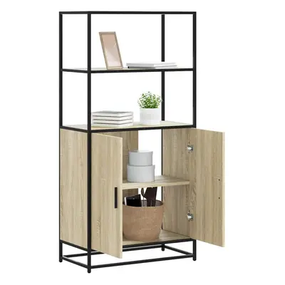 vidaXL Highboard Sonoma Oak 68x35x139 cm Engineered Wood and Metal