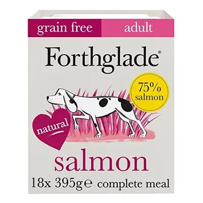 Forthglade Complete Natural Wet Dog Food - Grain Free Salmon with vegetables (18 x 395g) Trays -