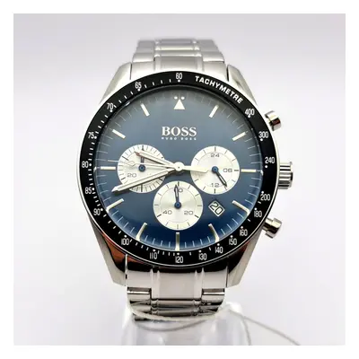 NEW HUGO BOSS TROPHY MENS WATCH STAINLESS STEEL BLUE DIAL