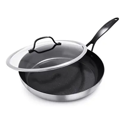 GreenPan Venice Pro Noir Non-Stick 30cm Frying Pan Stainless Steel, PFAS Free, Silver