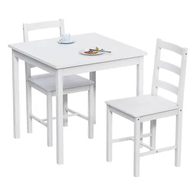 (White, Seater) Yorkshire Home Dining Set Chairs Table Wood